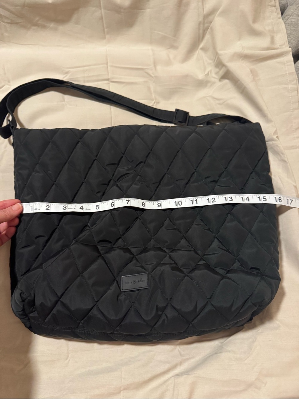 Vera Bradley Performance Twill Black Quilted Shoulder Bag / Crossbody - Picture 8 of 8
